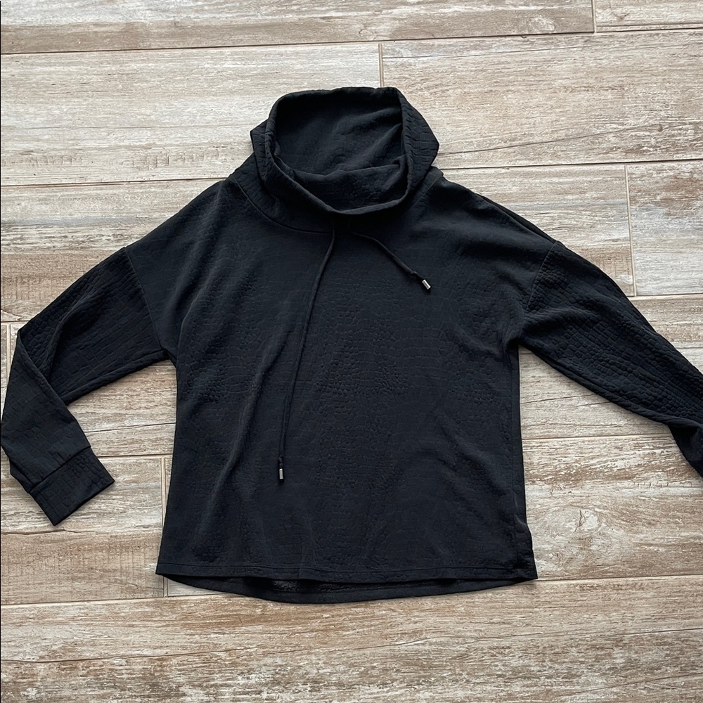 Cable & Gauge Black Cowl Neck Sweatshirt